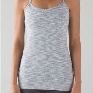 lululemon power y tank gray and white